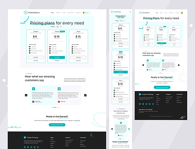 Pricing Plan UI Design landing landing page landingpage minimal design pricing pricing page pricing plan pricingpage pricingplan design privacy policy privacy policy generate product designer responsive design ui uiux user interface ux visual design web design webpage