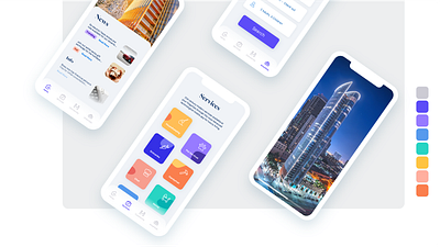 Pacific Gate Mobile App apartments app app design branding community design flats housing ios mobile pastels property real estate rental residential style guide ui uiux user interface ux