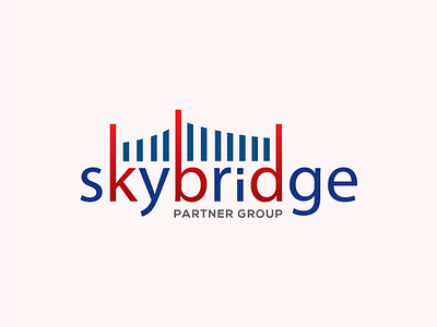 Skybridge Logo Design. branding bridge business company design eyecatching flat graphic design graphicsdesign logo logodesign logodesigner logofolio logomaker logos logotype sky text typography vector