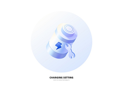Charing Setting 3d 3d illusration car charging station design graphic design icon illustration ui