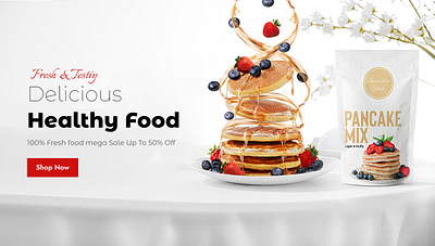 Food Banner branding graphic design ui