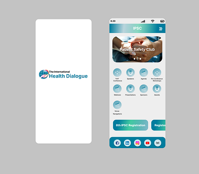 Splash screen and Dashboard app design ui ux