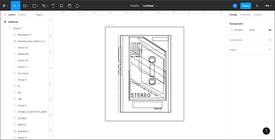 Walkman illustration ui