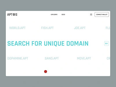 Aptos Names - Domain Service after effects animation apt branding crypto decentralized desktop domain identity interface motion graphics position ui