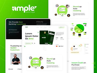 Ample Savings - Website Design app design banking branding coinvestment design figma fintech investment logo ui uiux web design