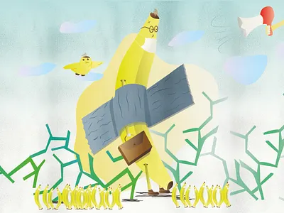 Banana | Flat Vector Illustration | Modern Slavery | Poster branding design graphic design illustration