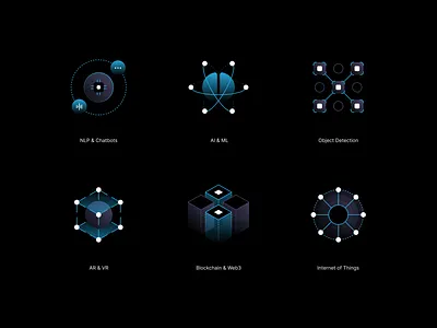 GIS People Icon Set ai ar blockchain chatbot dark dark theme geometric gradient gradient icons icon design icon pack icon set icons iot ml nlp object detection vr web3