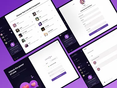 LoveAI - ChatBot Web Application Design ai ai bot chat bot dashboard ui design web app