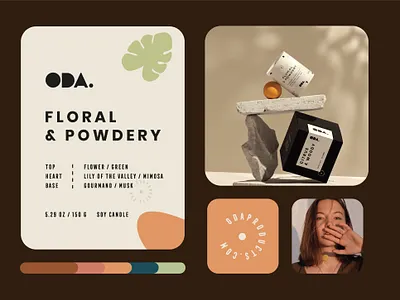 Oda Candles / Branding & Packaging Design 3d branding candle candles decor decoration home logo packaging design scent soy