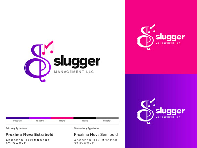 Slugger Management LLC | Music Company Logo creative logo dribbble logo designer freelance logo designer logo logo design logo designer logo maker logos modern logo music company logo music management logo music nodes music studio s letter music logo sm letter logo