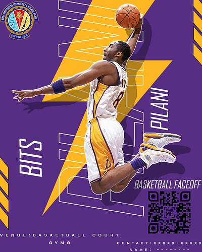 Basketball faceoff event poster