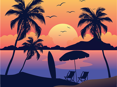 Beach Illustration ai beach illustration illustration