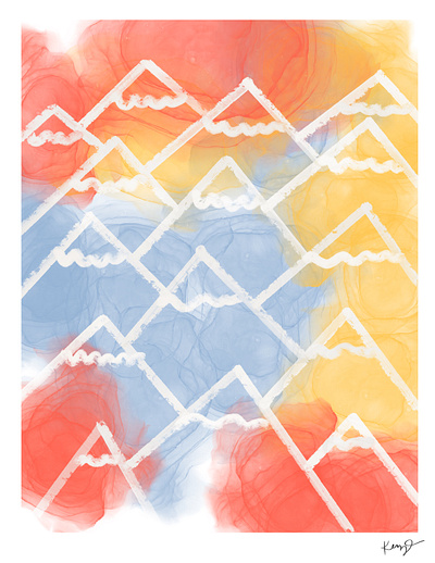 Colorful Mountains colorful design drawing illustration mountains