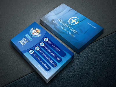 Health Care Business Card (Clinic & Diagnostic Center) 3d branding bus business card card corporate business card corporation design free business card gold graphic design health health care illustration ilustrator logo medical motion graphics photoshop web