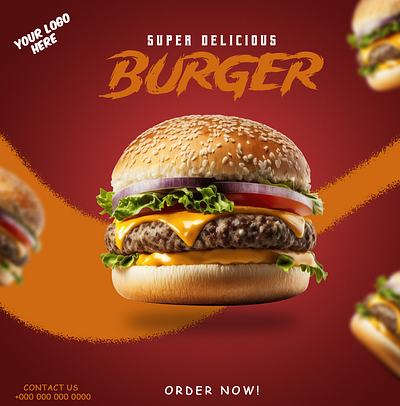 Hamburger Poster Design food flyer hamburger design hamburger flyer restaurant hamburger design