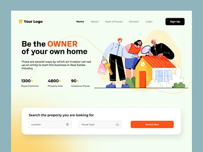 Property Buying Landing page landing page online real estate buying property real estate ui website