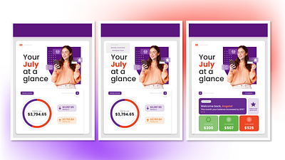 Montly Summary Dashboard branding design digital product layout product product design ui ux