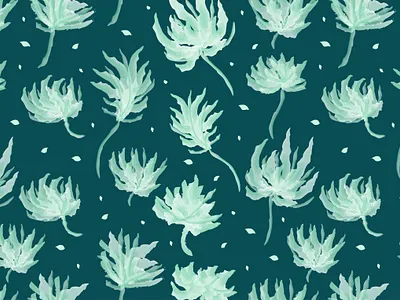 Watercolor Floral Pattern background botanical floral flower flowers green pattern seamless texture watercolor