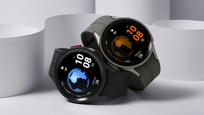 WFP 314 Earth day watch face animation design dial galaxy watch google google watch face graphic design illustration mobvoi modern motion graphics pixel watch samsung ticwatch watch face wear os wearos watch face