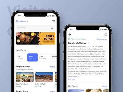 Places App design minimal mobile app ui