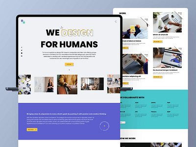 Agency Site design landing page minimal mobile app ui