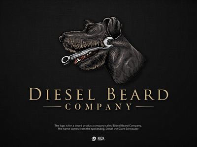 Diesel Beard Company brand identity branding design design studio graphic design hand drawing hand drawn illustration illustrator logo logo design vector vintage vintage design vintage logo