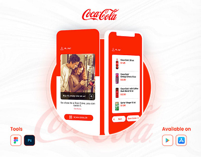 CokeNow Mobile Application android android app animation branding cocacola coke design graphic design ios app iot logo minimalist mobile app payment app payment gateway ui ui design uiux user experience user interface