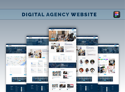 Digital Agency Website digital agency figma graphic design it company ui design landing page ui design ux website