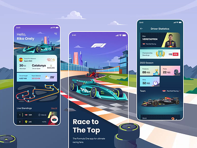 F1 VR App Concept 3d animation app branding car clean dashboard desktop experience f1 illustration ios mobile race responsive track ui video vr website