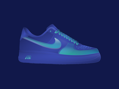 Nike Air Force abstract air force 1 clean design gradient illustration minimal modern nike shoes sneaker