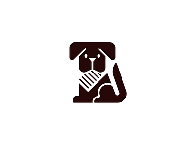 Dog animal brand branding design document dog elegant illustration logo logo design logotype mark minimalism minimalistic modern negative space negativespace paper pet sign