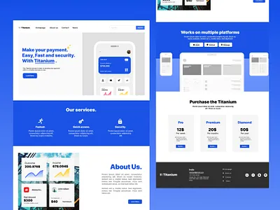 Titanium Web UI/UX design. ui ux
