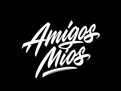Amigos Mios calligraphy font lettering logo logotype typography vector