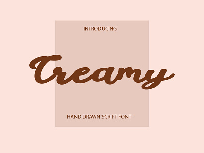 Creamy Font art