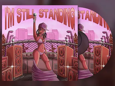 Album cartoon cover art, mixtape cover art, single cover album cover cartoon cover cartoon style illustration mixtape rapper single cover