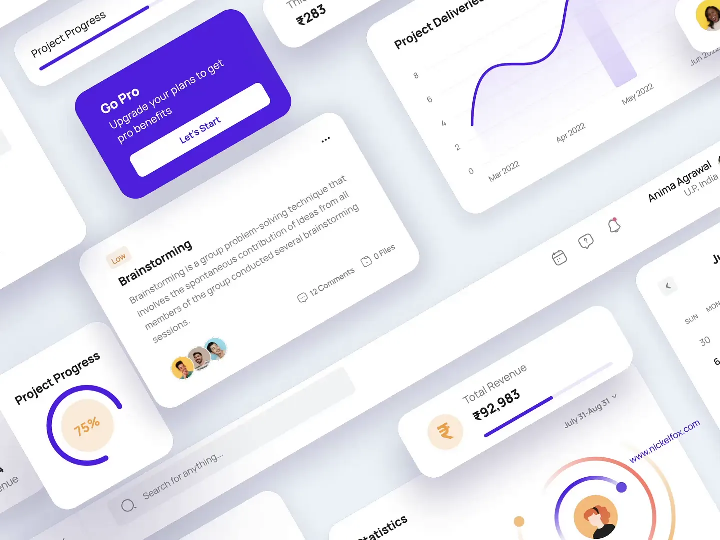 Innovative Resource Library UI Design Elements