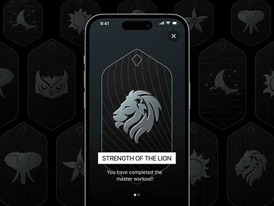 MOVE motion app design - Achievements achievements animation awards branding design fitness graphic design illustration mobile app mobile screen product design ui ui design userexperience