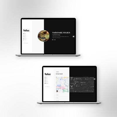 Personal Website using ReactJS app black and white dark design fresh javascript light mobile personal personal website portfolio profile react reactjs ui ux web design website