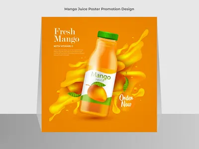 Mango Juice Poster Promotion Design graphic design