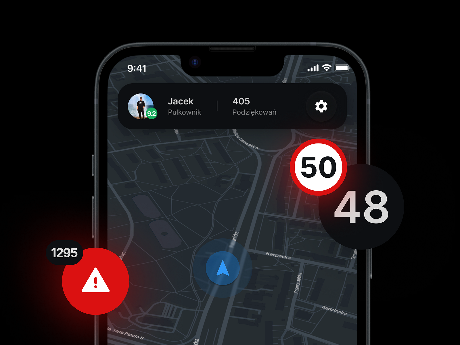 Anti Speed Radar Detector App · Redesign Concept by Jacek Puzio on Dribbble