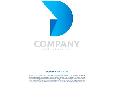 Letter D home Blue color style d home logo d letter house logo d letter real estate logo d logo design home icon home logo house logo illustration letter d home logo letter d logo logo logo design real estate logo