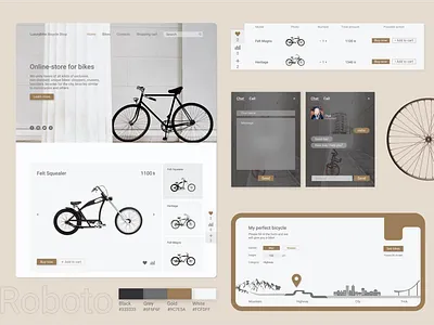 Web design for bike e-store | Modsen app branding design typography ui ux
