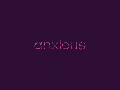 Anxious Logo anxious brand clean design emotions feelings feminine icon identity lettering logo mark mind modern pink symbol wordmark