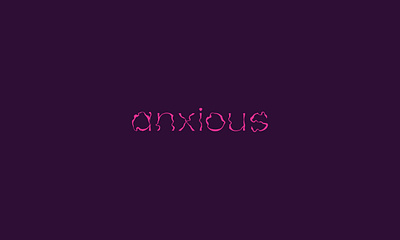 Anxious Logo anxious brand clean design emotions feelings feminine icon identity lettering logo mark mind modern pink symbol wordmark
