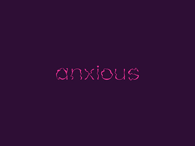 Anxious Logo anxious brand clean design emotions feelings feminine icon identity lettering logo mark mind modern pink symbol wordmark