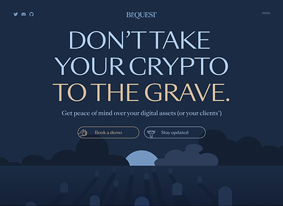 Bequest.finance — Hero Scroll Concept art direction blockchain branding crypto defi design illustration interaction design logo smart contracts typogaphy ui ux