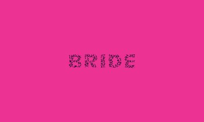 Bride Logo brand bride celebration clean creative design flowers font icon identity letter logo mark symbol type typeface wedding word