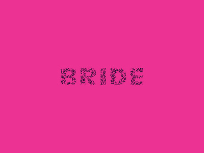 Bride Logo brand bride celebration clean creative design flowers font icon identity letter logo mark symbol type typeface wedding word