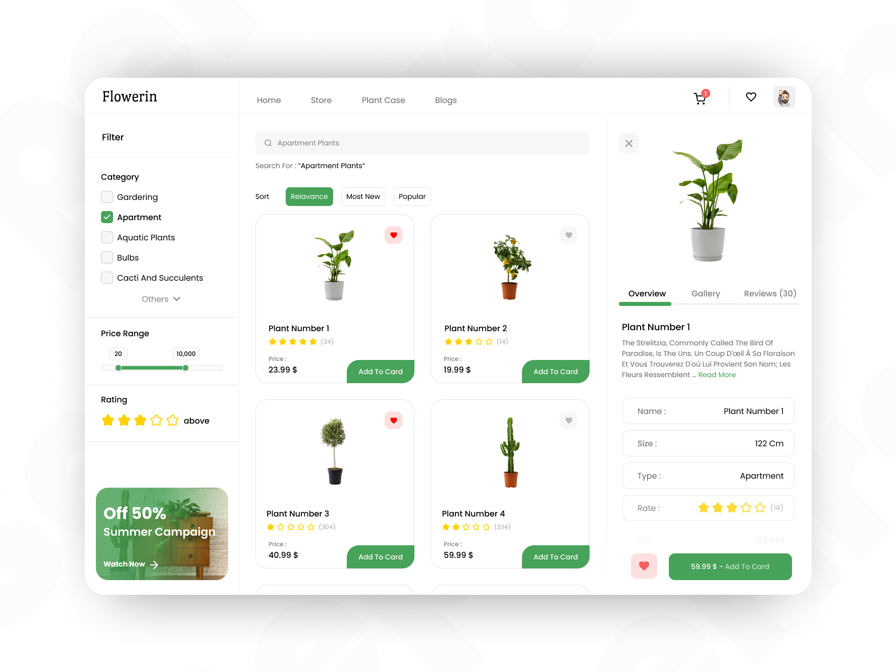 Flowerin Products List online plants shop 🌱 by 3epehran on Dribbble