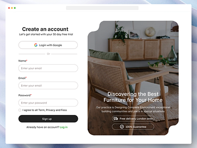 Sign up Website Design apps branding clean create account design ecommerce graphic design home page landing page login motion graphics new account product product design signin signup ui web app web design website